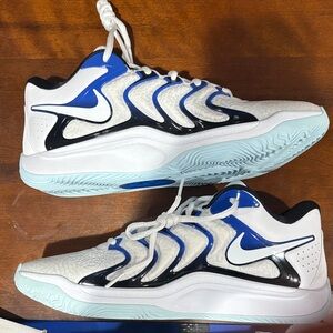 Nike White and Blue Sneakers